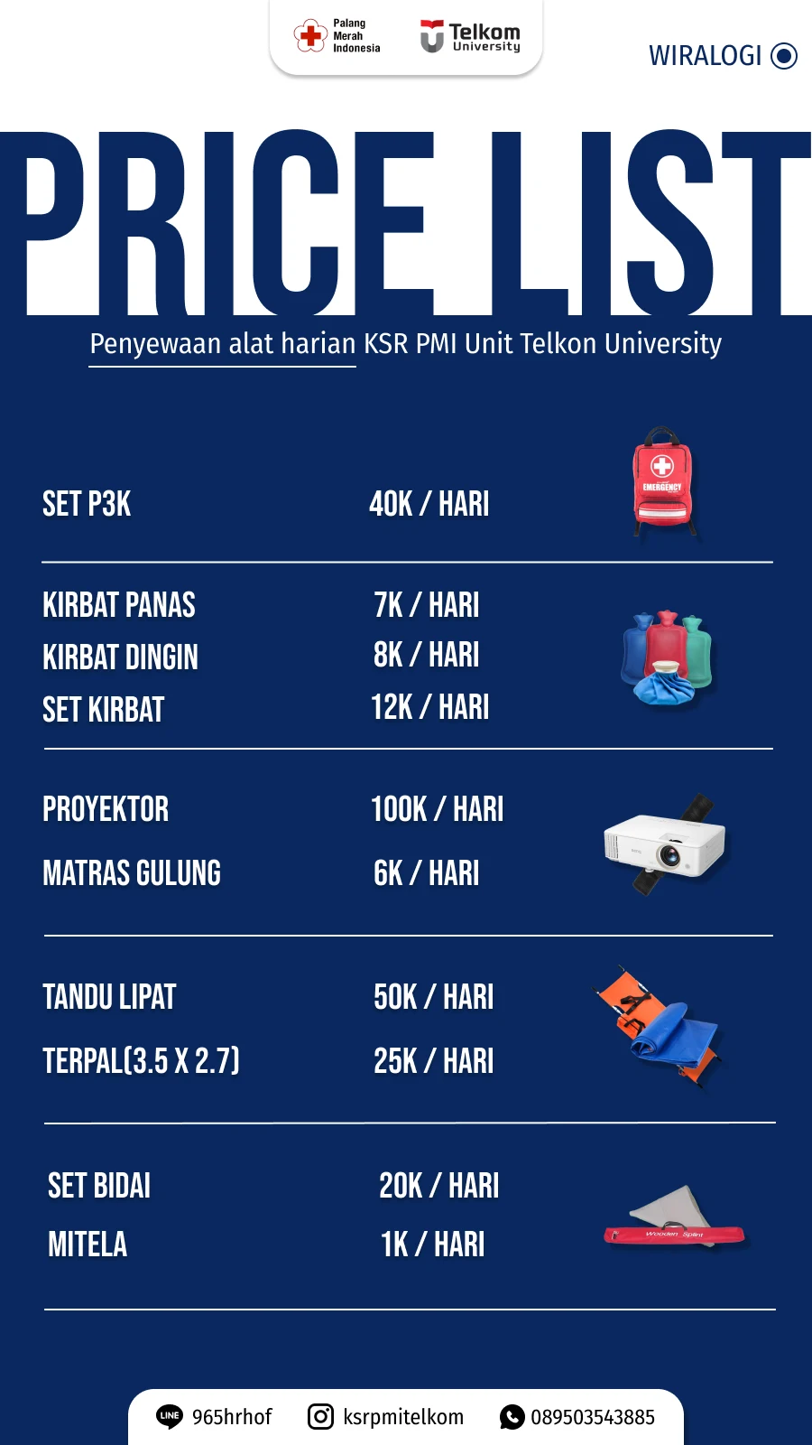 Poster daftar harga peminjaman barang halaman 1